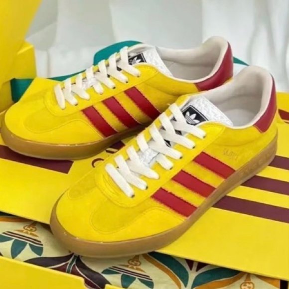 adidas originals x Gucci Gazelle Men's casual sneakers yellow - Picture 4 of 6